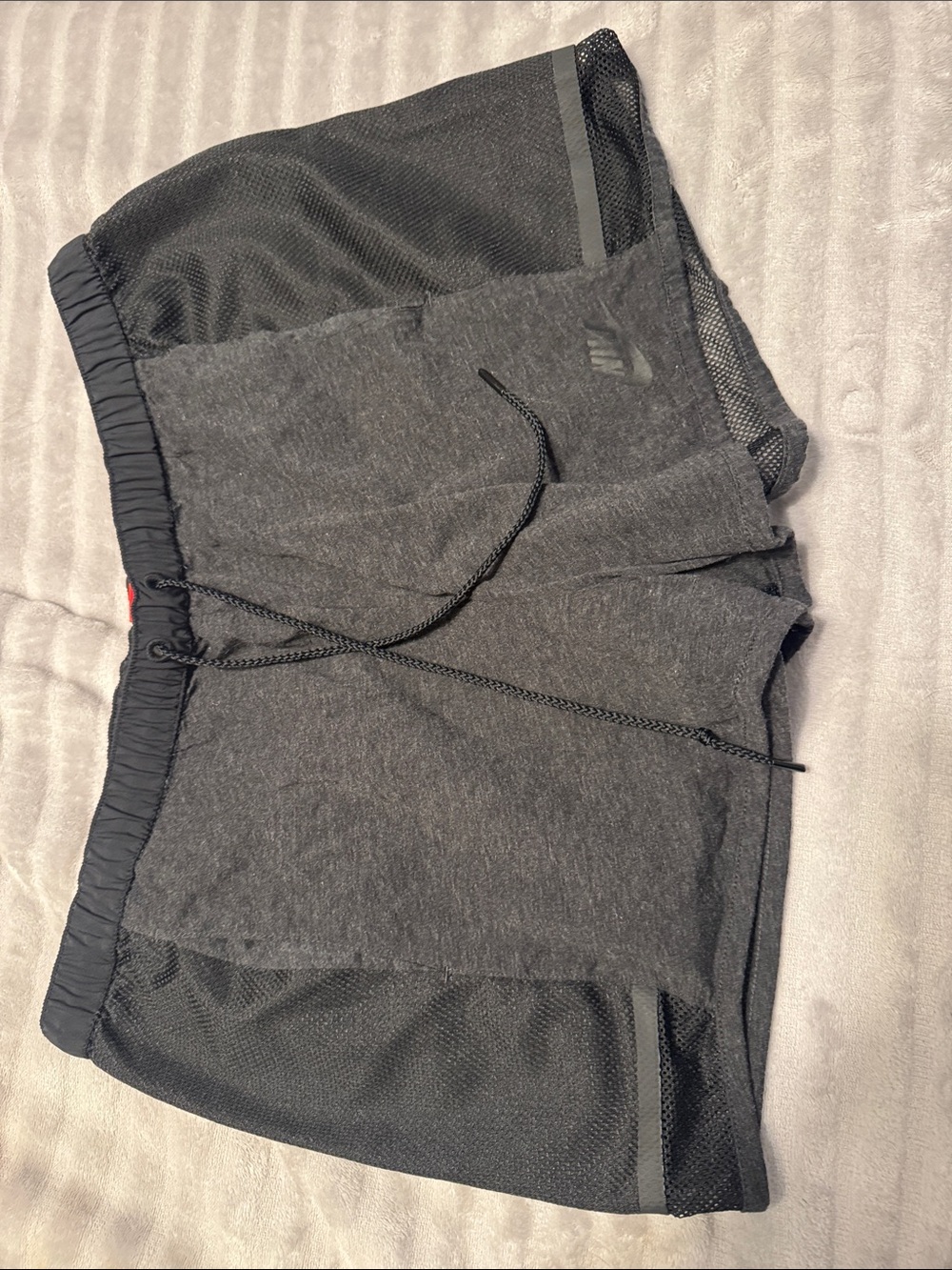 Athletic Drawstring Shorts - Charcoal Gray